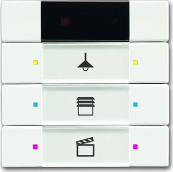 vypínač Prvek ovládací 3-/6násobný s IR rozhraním ABB Future linear, Busch-axcent 2CKA006135A0165 mechová bílá