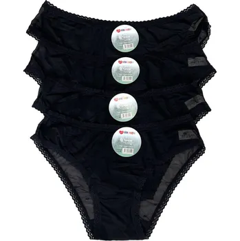 Kalhotky DC Girl černé krajkové nylonové kalhotky S-L, Černá S/M/L i384_69527727