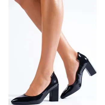 Dámské lodičky Elegantní černé lodičky lesklé