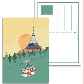 Pohlednice Ještěd s lanovkou