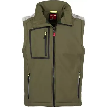 Pánská vesta PAYPER STREAM PAD VEST zateplená softshell vesta - červená L