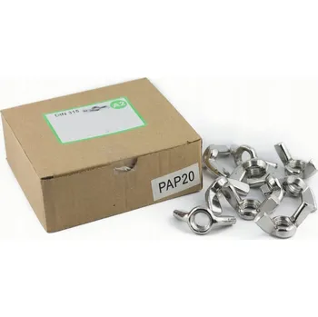 Matice Motýlková matice INOX A2 DIN 315 M10, 10 ks