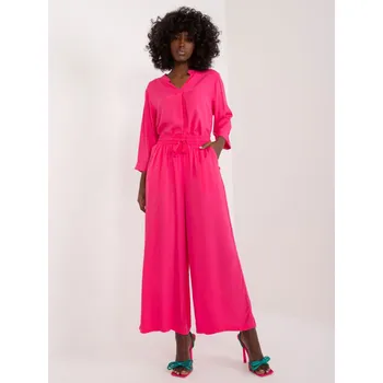 Dámské kalhoty Růžové palazzo kalhoty