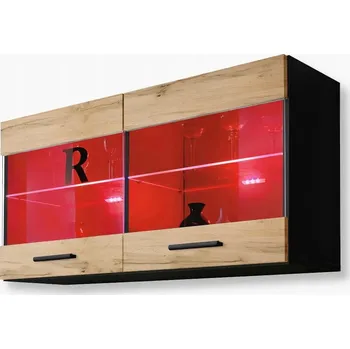 Knihovna Černá vitrína 50 x 100 x 27,2 cm Komodee