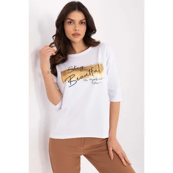 Dámská halenka Dámská bílá halenka s krátkým rukávem FPrice, S i523_5906694014987