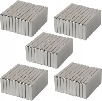 Dekorativní magnet SILNÝ NEODYMOVÝ MAGNET PLOCHÉ MAGNETY SADA 10 KS 20x10x1,5mm