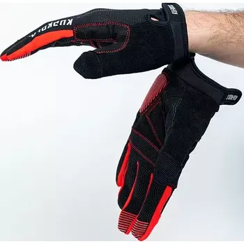 Cyklistické rukavice Kupkolo Rukavice Kupkolo Gel - dlouho prsté - červené velikost S