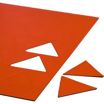 Dekorativní magnet Magnetické trojúhelníky červené, sada 25 ks