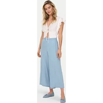 Dámské kalhoty ONLY Kalhoty culottes Charis 15337936 Modrá Wide Leg XL