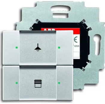 vypínač Prvek ovládací 2násobný ABB Future linear, Busch-axcent 2CKA006116A0197 hliníková stříbrná