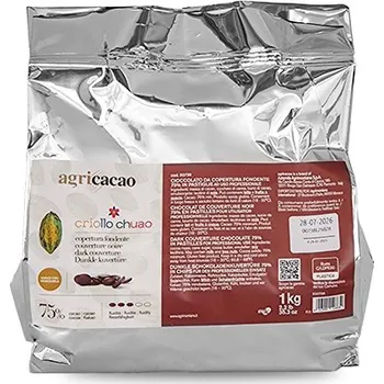Čokoláda Čokoláda Agricacao Criollo Chuao Venezuela 75 % hořká, pecky 1 kg/sáček alu