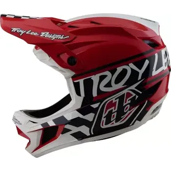 Cyklistická přilba Troy Lee Designs Helma Troy Lee Designs D4 Polyacrylite Fifty-50 White / Red velikost L