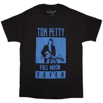 Merch Tom Petty & The Heartbreakers: Tom Petty & The Heartbreakers Unisex T-shirt: Full Moon Fever Blue (black) (xx-large) XXL