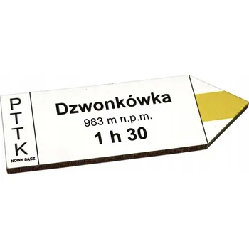 Obraz Magnet dřevěný ukazatel směru DZWONKÓWKA Beskydy Sądecké