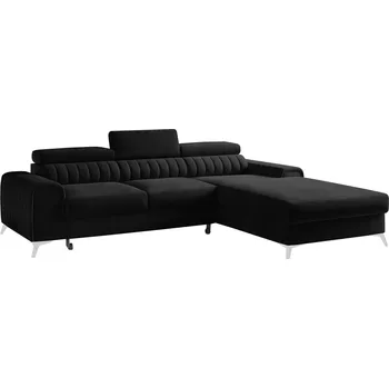 Sedací souprava Rohová sedací souprava Grayson pravá pro každodenní spaní s mechanismem rozkládání typu delfín a úložným prostorem - ELTAP velvetmat 10 278x72 cm