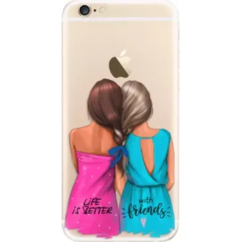 Pouzdro na mobilní telefon Silikonové pouzdro iSaprio (mléčně zakalené) Best Friends na mobil Apple iPhone 6 Plus/6S Plus - poslední kus za tuto cenu (Silikonový kryt, obal, pouzdro iSaprio (podkladové pouzdro není čiré, ale lehce mléčně zakalené) Best Friends na mobilní telefon)