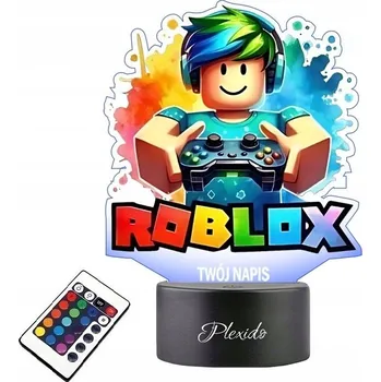 Lampička LAMPičKA na SKLE UV Vzdělávací Hra Roblox Avatar LED RGB + DÁLKOVÝ OVLADAČ 16 BAREV