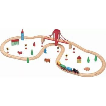 Vláček a vláčkodráha Vláčkodráha Maxim - S velkým mostem, 50 dílů (MAXIM 50107)