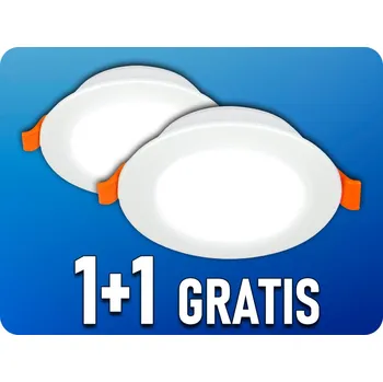 LED panel LED line LITE vestavěný LED panel MOLLY 5W kulatý, 1+1 ZDARMA! Neutrální bílá [200746]