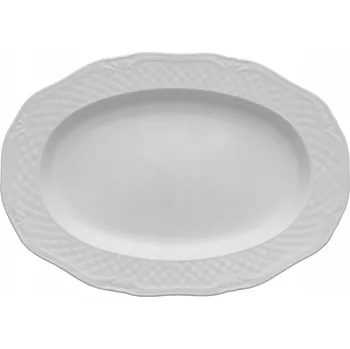 Talíř Oválný servírovací talíř Lubiana Afrodyta bílý 24x16,5 cm