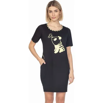 Dámská noční košile Noční košile REGINA.1300 černá L 0