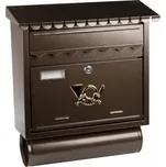 Schránka poštovní 39 x 44 cm hnědá antika ST104