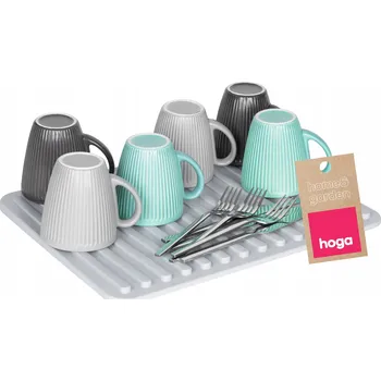 Odkapávač na nádobí PLASTOVÁ PODLOŽKA ODVADĚČ ODKAPÁVAČ ODKAPÁVAČ NA NÁDOBÍ 40x31x0,5 cm J ŠEDÁ