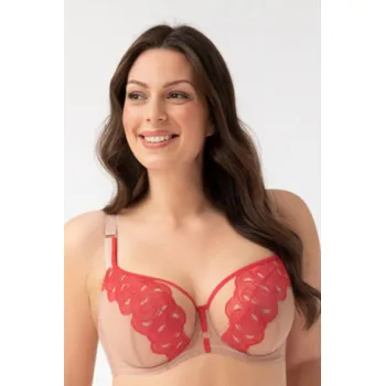 Podprsenka Bez kostic měkká podprsenka pro velká prsa od Gorsenia, Béžová 65L i170_K761-BIG-COR-L65