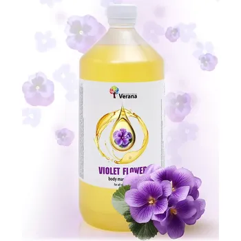 Masážní přípravek VERANA Fialka rostlinný masážní olej 1000ml
