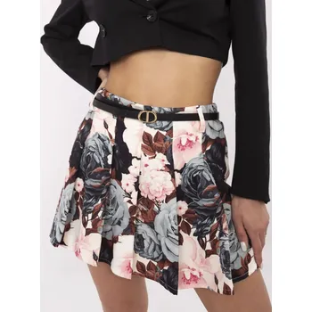 Dámské kraťasy Elegantní černé šortky s květinovým vzorem DHJ-SD-