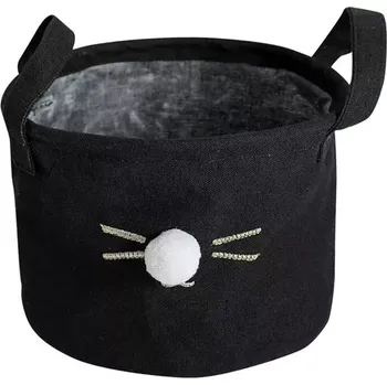 Úložný box Textilní koš na drobné předměty Králiček černý