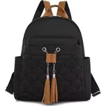 Dámský střední batoh se štrasem Černý 12L