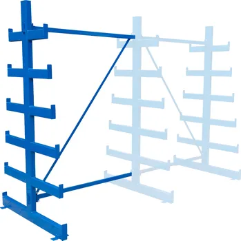 Dílna B2B Partner Konzolový regál přístavný, oboustranný, stromečkový, 2000 x 1330 x 1144 mm, 6 pater