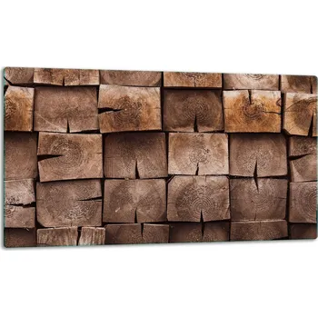 Kuchyňské prkénko SKLENĚNÁ DESKA NA KRAJENÍ 52x30 DŘEVO