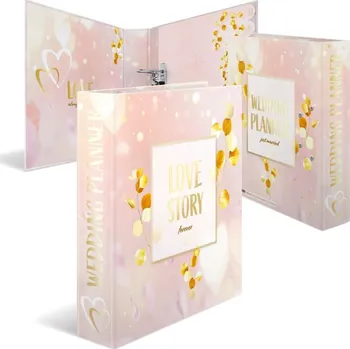 Designový pákový pořadač A4 7cm karton motiv - LOVE Story
