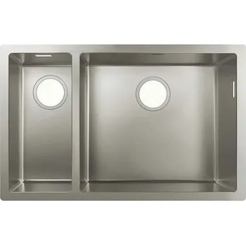 Nerezový dřez Hansgrohe S71 S719-U655 Dřez pod desku 180/450, nerezová ocel, 43429800