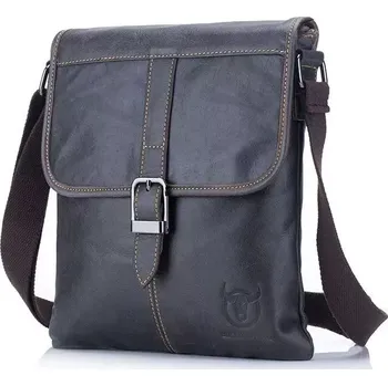 Bullcaptain pánská kožená messenger taška Odilon Černá