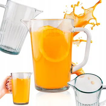 Džbán SuperButelki Rýhovaný džbán s uchem na vodu 1 L 1 l