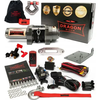 lanový naviják Elektrický naviják 12V 1588 kg / 3176 kg + kladka + šekl sada