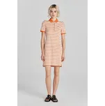 ŠATY GANT STRIPED SHIELD SS PIQUE POLO DRESS PUMPKIN ORANGE