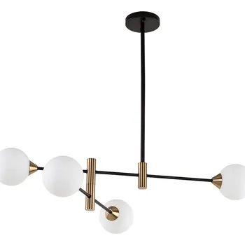 ITALUX PND-9148-4-OPAL Marino závěsné svítidlo 4xG9 černá, mosaz, bílá