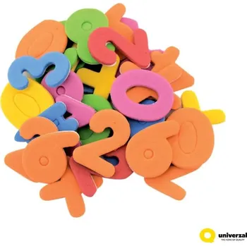 Dekorativní čísla z EVA pěny, 32x25 a 30x12, mix barev a tvarů, 30 ks