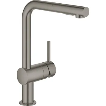 Vodovodní baterie GROHE Minta - Páková dřezová baterie, DN 15, kartáčovaný Hard Graphite 30274AL0