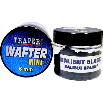 Boilies TRAPER WAFTER MINI MF HALIBUT ČERNÝ 6mm