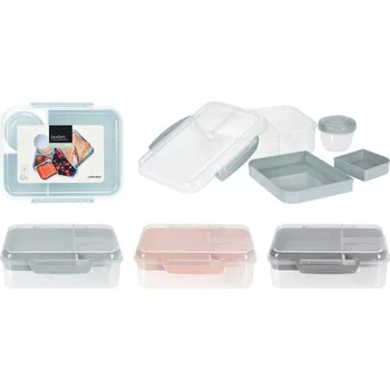 Svačinový box box svačinový 21,5x17x6cm, 4 díly, PH mix barev