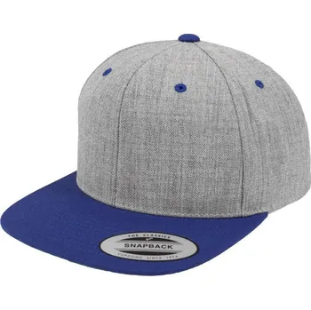 Kšiltovka Čepice kšiltovka Snapback, FLEXFIT Yupoong baseballová, modro-šedá