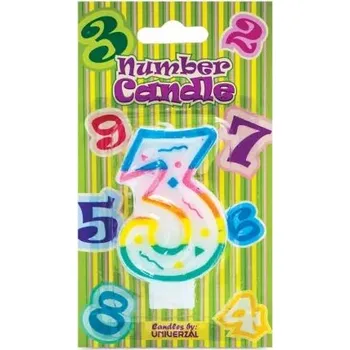 Dortová svíčka Dortová svíčka 3, velikost 6x4 cm