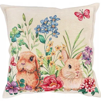 Povlak na polštářek Povlak na polštář 45x45 gobelínový velikonoční dekorativní ručně tkaný