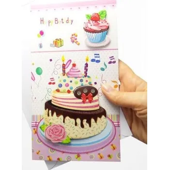 Přání - Dorty k narozeninám, 3D samolepky dorty