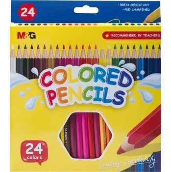 Pastelky šestihranné M&G, sada 24ks, AWP34367